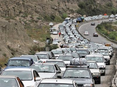 ترافیک پرحجم و سنگین در هراز و فیروزکوه