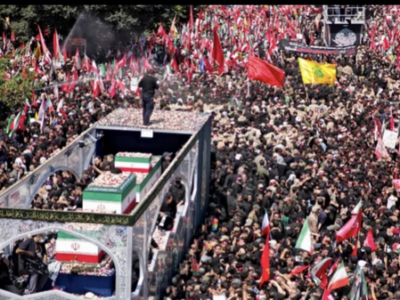 الجزیره: جمعیت عظیم در تهران به رهبرشان ادای احترام کردند